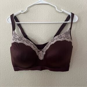 Cacique deep purple modern longline ornate lace bra 42DDD